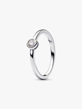 Pandora Era Bezel Sterling Silver Lab-grown Diamond Ring